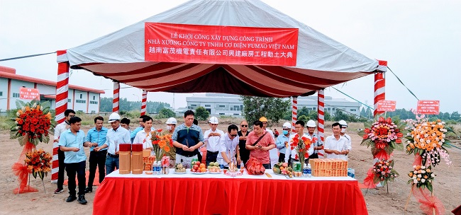 lễ động thổ nhà máy công ty FUMAO Việt Nam